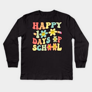 Happy 100 Days of School Kids Teachers 100 Days Smarter Kids Long Sleeve T-Shirt